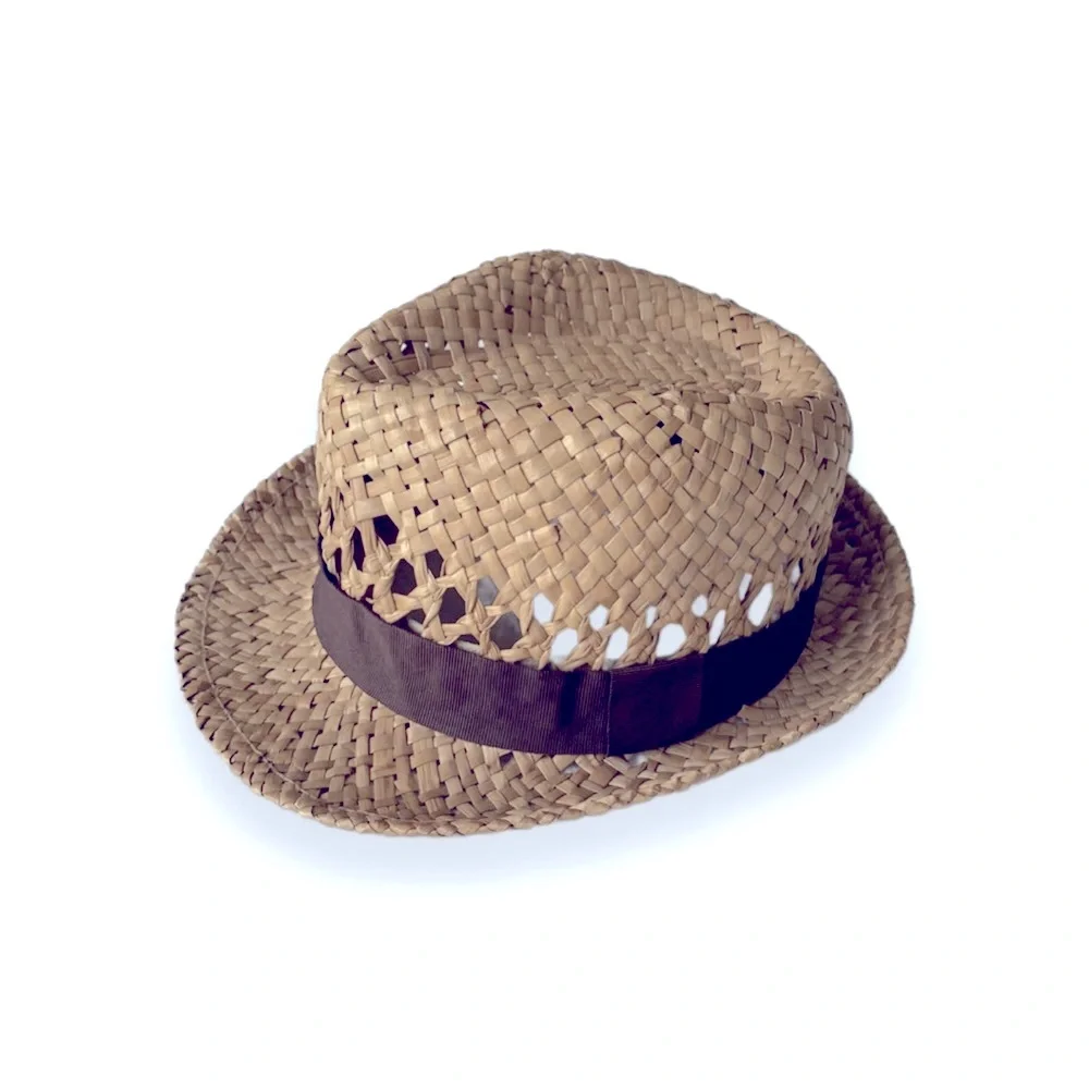 Vintage ALL SAINTS Straw Hat with Brown Ribbon! S/M - Picture 2 of 8